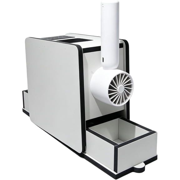 Bird Seed Shell Separator Device, Rechargeable Wooden Grain Cleaner for Parrot Feed Preparation, Automatic Husk Removal Tool, Pet Feeding Aid Macaw Parakeet Cockatiel Cage Garden Use