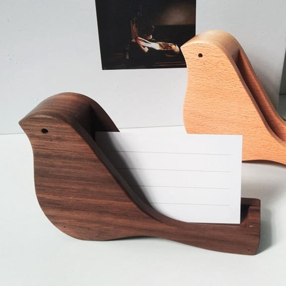 Bird Shape Card Stand Wood Business Card Stand Box Case Desktop Card Stand