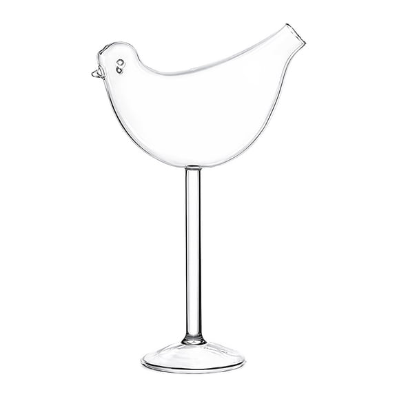 Bird Shape Goblet Wine Glasses Transparent Clear Fancy Drinking Glasses 150ml Bird Shaped Cocktail Glass For Champagne Mixed Drinks Party And Home Decor
