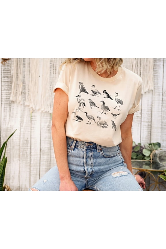 Bird Shirt, Birds and Ducks Shirt, Cottagecore Shirt, Goblincore Shirt, Boho Shirt, Natural Shirt, Nature Shirt, Cottage Core Shirt, Bird T SWEATSHIRT All Size S-5XL