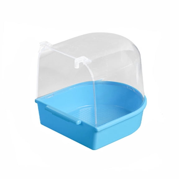 Bird Shower Bath - Qyaukm Clear Bird Bath for Small Birds Parakeet Cage Accessories - Suitable for Cockatiels and Parakeets