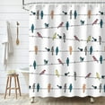 thumbnail image 1 of Bird Shower Curtain, Cute Shower Curtain Colorful Funny Animal Shower Curtain Hooks, Multicolor Rowley Birds Shower Curtains for Bathroom Funny Bathroom Decor, 72Wx72H Inch, 1 of 1