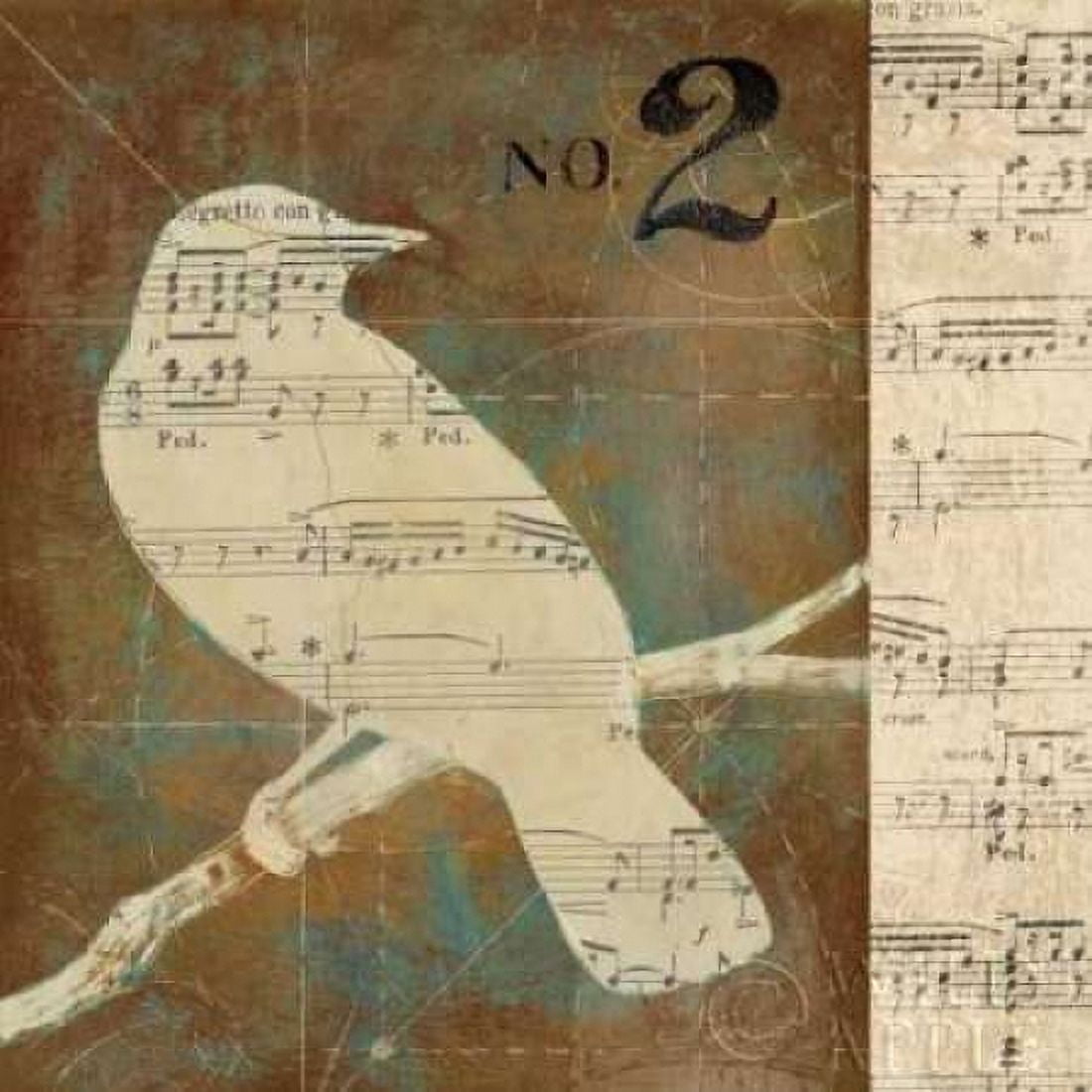 Bird Silhouette I Canvas Art - D Salusti (24 x 24)