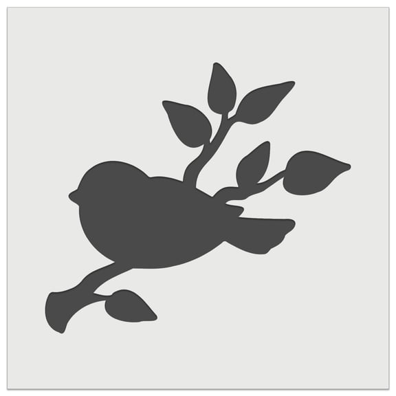 Bird Sitting on a Tree Branch DIY Cookie Wall Craft Stencil - 7.0 Inch