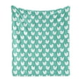 thumbnail image 1 of Bird Soft Flannel Fleece Throw Blanket, White Doves with Olive Branches Peace Hope and Pastel Illustration, Cozy Plush for Indoor and Outdoor Use, 50" x 60", Turquoise, by Ambesonne, 1 of 5