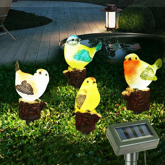Bird Solar Decorative Garden Stake Lighting,Waterproof Cute Animal Outdoor Figurine Lights Ornament Statue Decor,Landscape Lighting for Pathway Walkway Yard Patio Lawn Wedding Party Ornament
