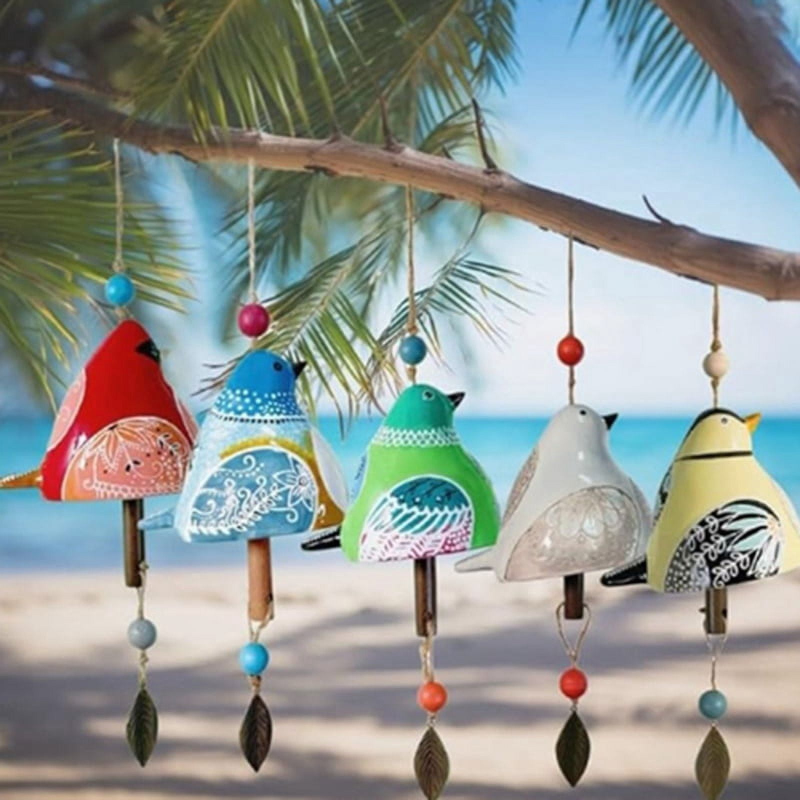 Bird Song Bell, Bird Song Bell Wind Chime, Bird Song Bell Garden Decoration, Hanging Wind Chime,Wind Chime Stand Green