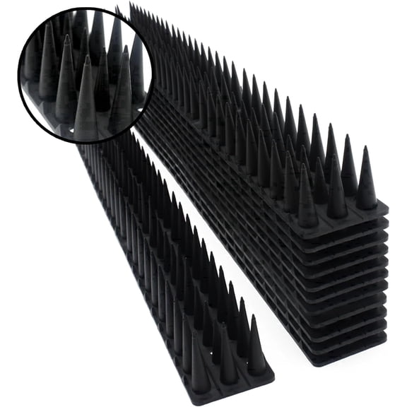 Cyitimo Garden Spikes Plastic Garden Stakes 12 Pack Black Color