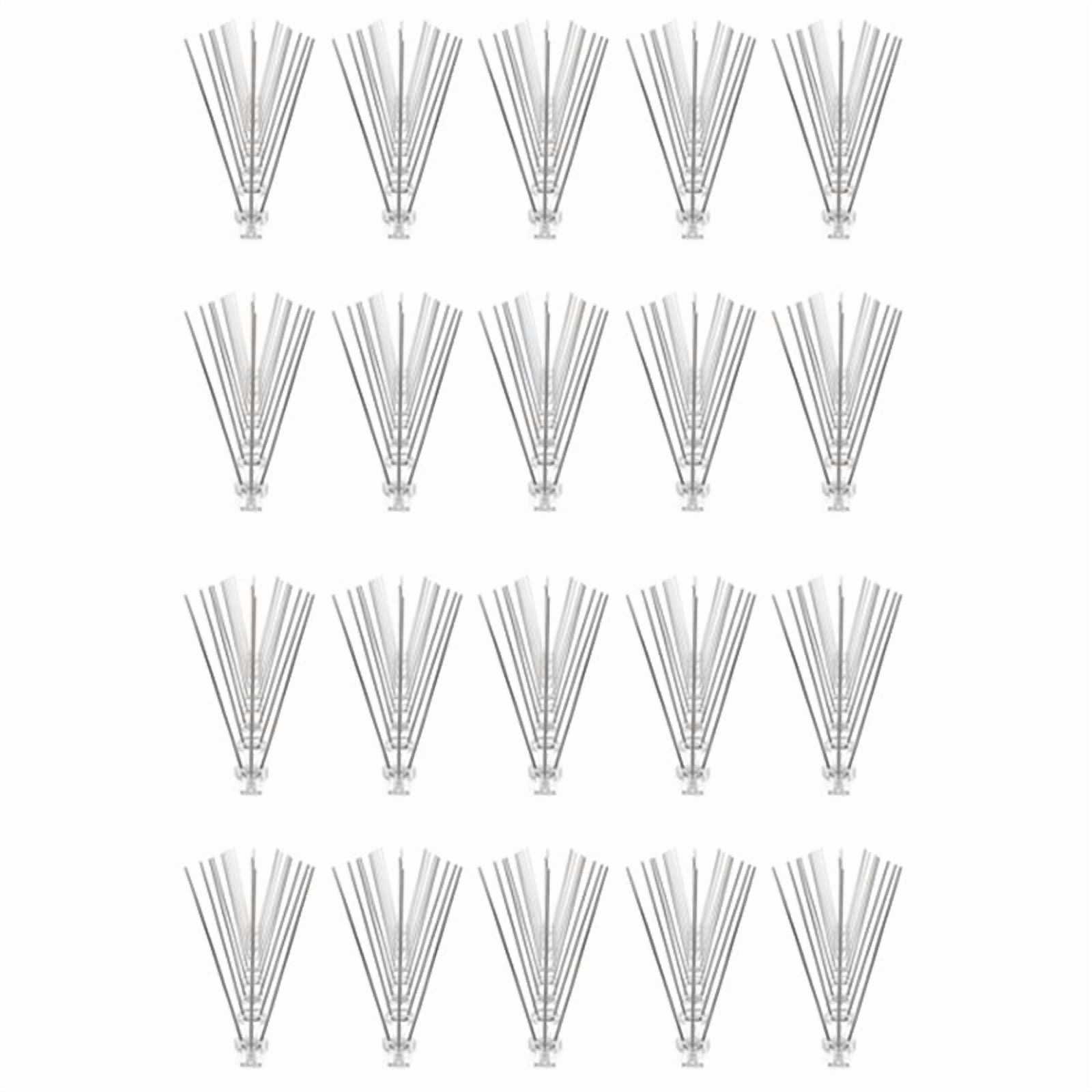 Bird Spikes for Pigeons Small Birds: Anti-Bird Nest Fence Spike for Deterring Birds, Crows, Smooth 20Pcs