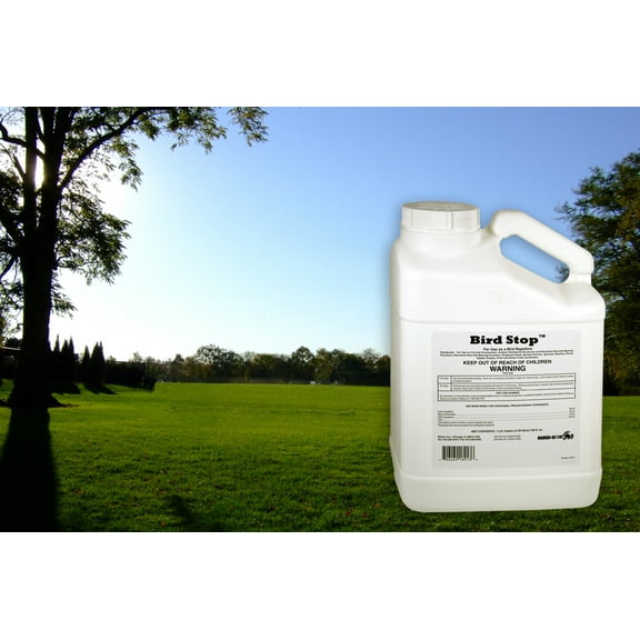 Bird-X Bird Stop Bird & Goose Repellent Natural Ingredients One Gallon Concentrate Canada Geese Starlings Sparrows