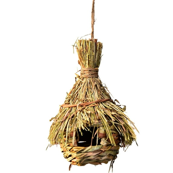 Bird Straw Handmade Woven Gourd Bird Gardening Decoration for Pet Birds and Nature Lovers
