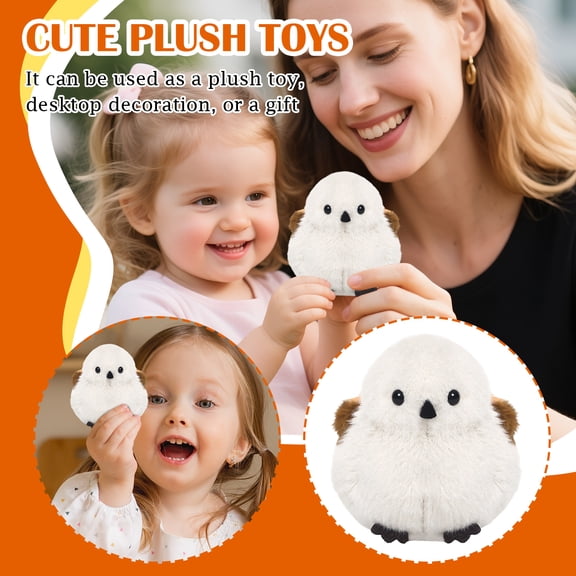 Bird Stuffed Animal Cute Bird Plush Bag Pendant Simulation Toys for Kids Pendant Doll Birthday Gift Decoration(Linnet Plush)