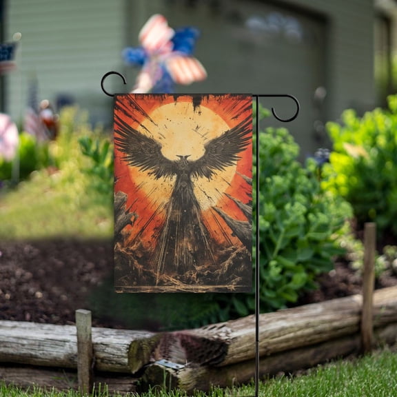 Bird Sun Wings Garden Flag Double Sided Outdoor Banners for Courtyard Outdoor Lawn Farmhouse Holiday Decorations