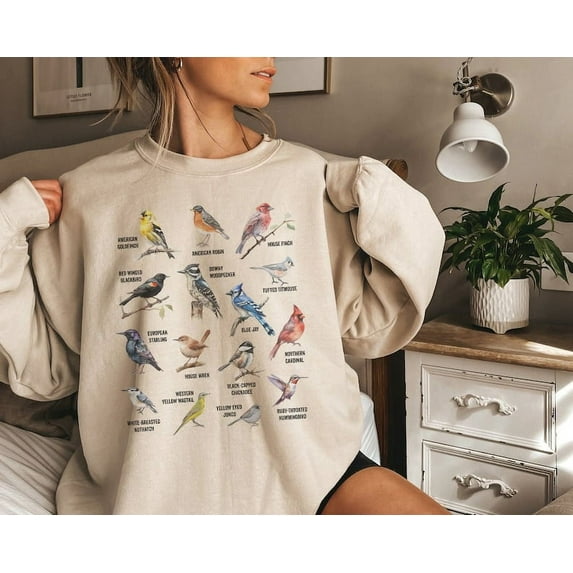Bird Sweatshirt Bird Lover Gift Humming Bird cottagecore sweater Bird Watching Gift Bird Watcher Gift For Bird Lovers Bird Gifts For Women