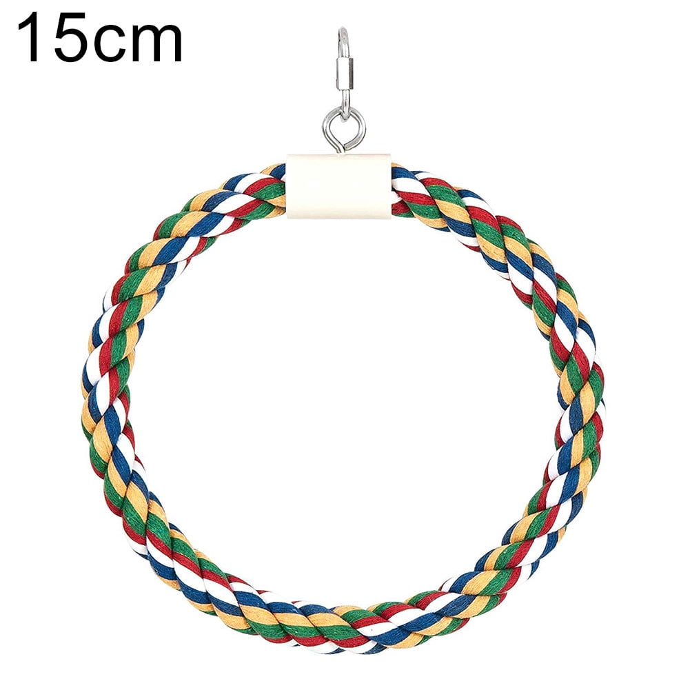 Photo inspiration: Fresh Look at Bird Swing Toy Bite Resistance Hanging Cotton Rope Circle Ring