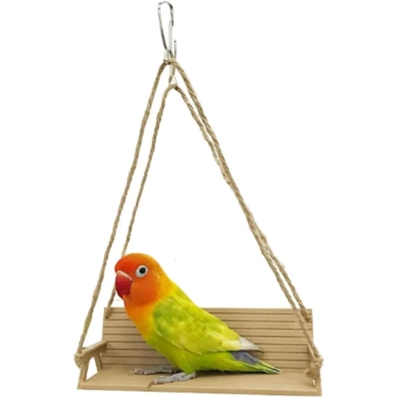 Bird Swing Toy, Parrot Cage Hammock Swing, Bird Hammock Exercise Stands Perches Cage Toys for Parakeet Cockatiel Conure Lovebird Budgie Hamster