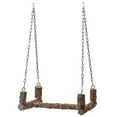 thumbnail image 1 of Bird Swing for Cage Parrot Perch Natural Wood Stand Chew Toy for Large Birds, 1 of 12