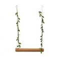 thumbnail image 1 of Bird Swing with Cotton Rope Swing Bridge Wood Hanging for Budgies Training Perch Toy for Birds Cage Decoration, 1 of 12