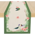 thumbnail image 1 of Bird Table Runner -Floral Runner Table Farmhouse Spring Summer Fall Plants Holiday Kitchen Long Dining Table Decoration for Home Party Decor 14 x 72 Inch Floral Tablerunner Hummingbird Table Runner, 1 of 5
