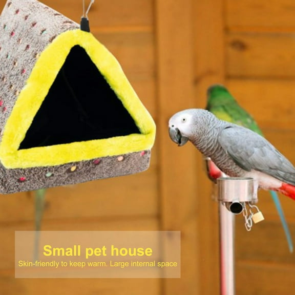 Bird Tent Plush Hammock Parrot Warm Hanging Nest for Cage，Bird Hideaway Hut Swing House Bed，Small Animals Habitat Winter Snuggle Sleeping Cave