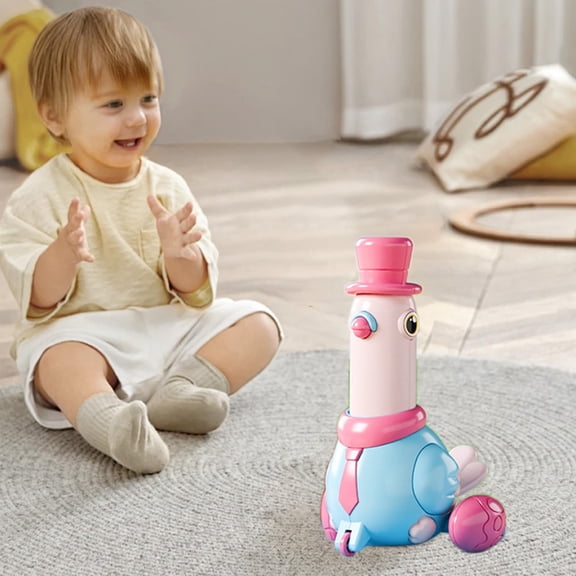 Bird Themed Push and Go Vehicle Toy,Press Release Automatic Moving Car Toy,Bright Color Cute Cartoon Design Toy,Rounded Edge Lightweight Portable Play Toy,Sturdy ABS Safe Interesting Gift for Kids 3+