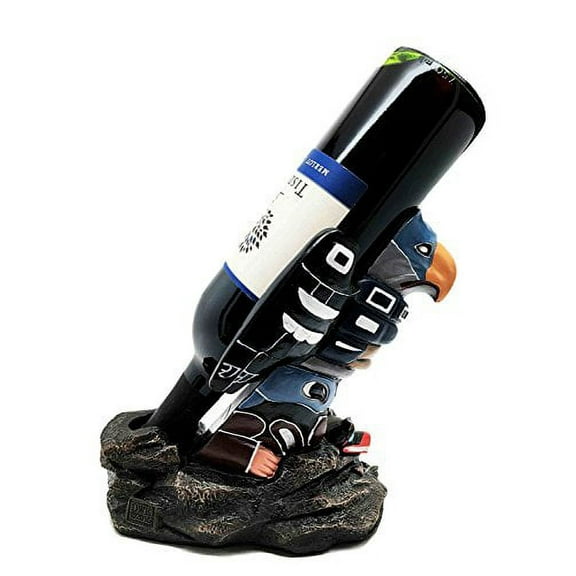 Bird Totem Spirit Ojibwe Tribal Pole Family Lineage Wine Bottle Holder Figurine