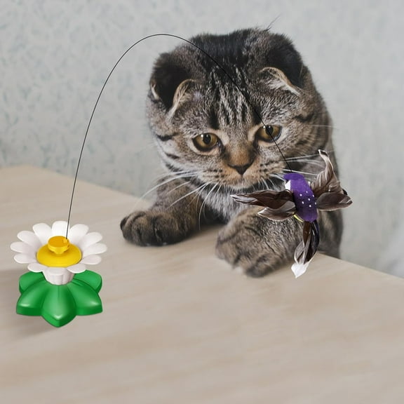 Bird Toy for Cats, Funny Rotating Electric Flying Bird Interactive Toy, Funny Exercise Electric Flutter Rotating Kitten Toys to Interactive with Cat for All Breeds Cat