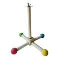 thumbnail image 1 of Bird Toy, Parrot 360° Interactive Rotating Toy, Bird Cage Accessories For Small And Medium Parrots To Expend Energy, Wooden Stand For Parakeets Cockatiels, 1 of 3