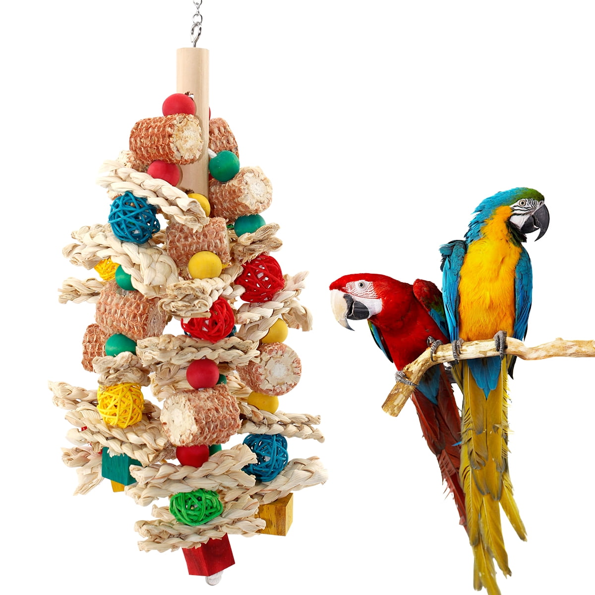 Bird Toys Bird Natural Corn Cob Bird Chew Toys for Parrot Lovebirds Finch Parakeets Budgerigars Conure Cockatiel