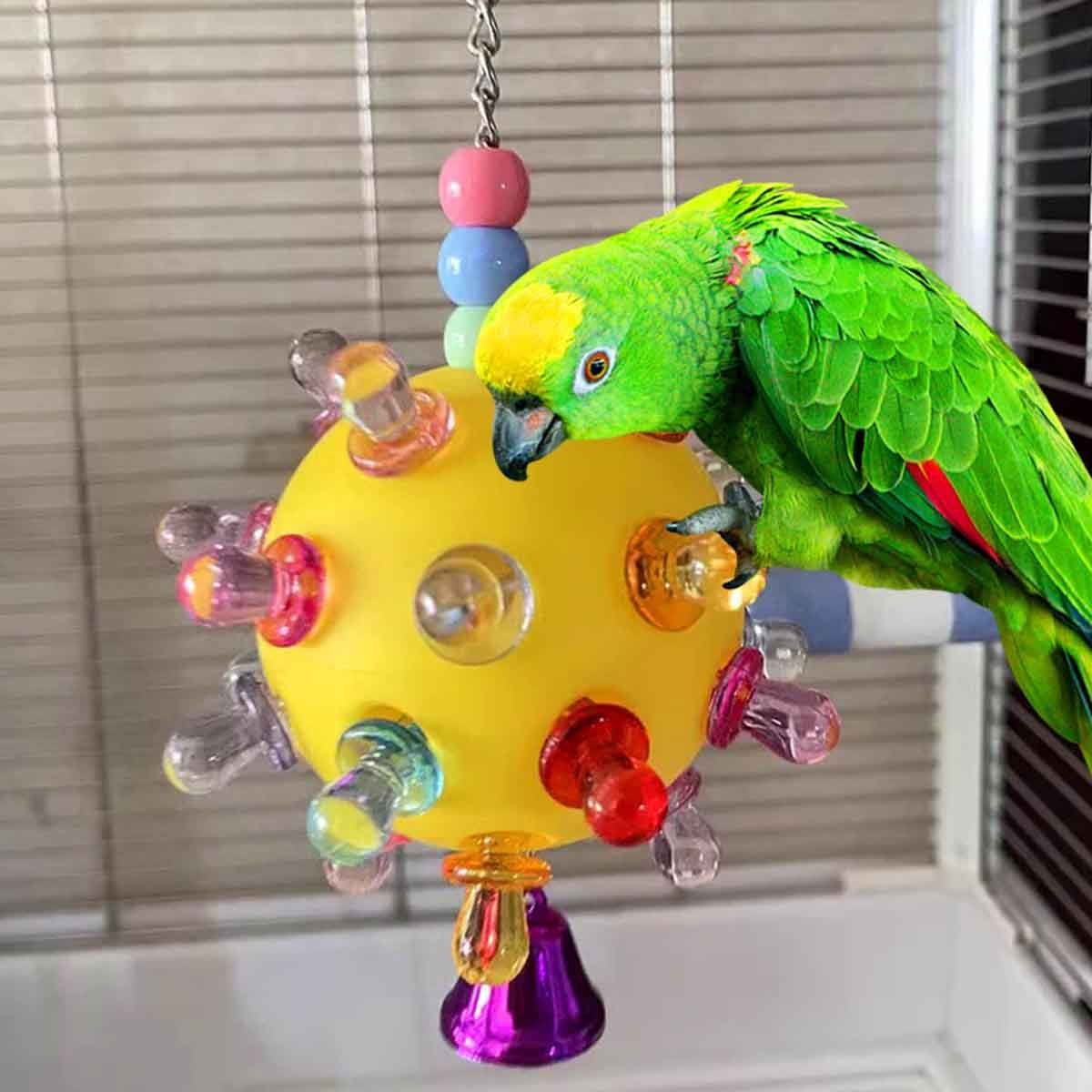 Bird Toys, Conure Foraging Ball Hanging Toy Bird Cage Accessory for Parrots