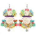 thumbnail image 1 of Bird Toys Conure Hanging Natural Soft Sola Ball Beak Chew Shred Forage for Parrots,Cockatiel,Conure 2Pcs, 1 of 5
