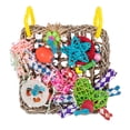 thumbnail image 1 of Bird Toys Foraging Wall Toy Edible Seagrass Woven Climbing Mat with Colorful Chewing Toys for Parakeet Conure Lovebird, 1 of 6