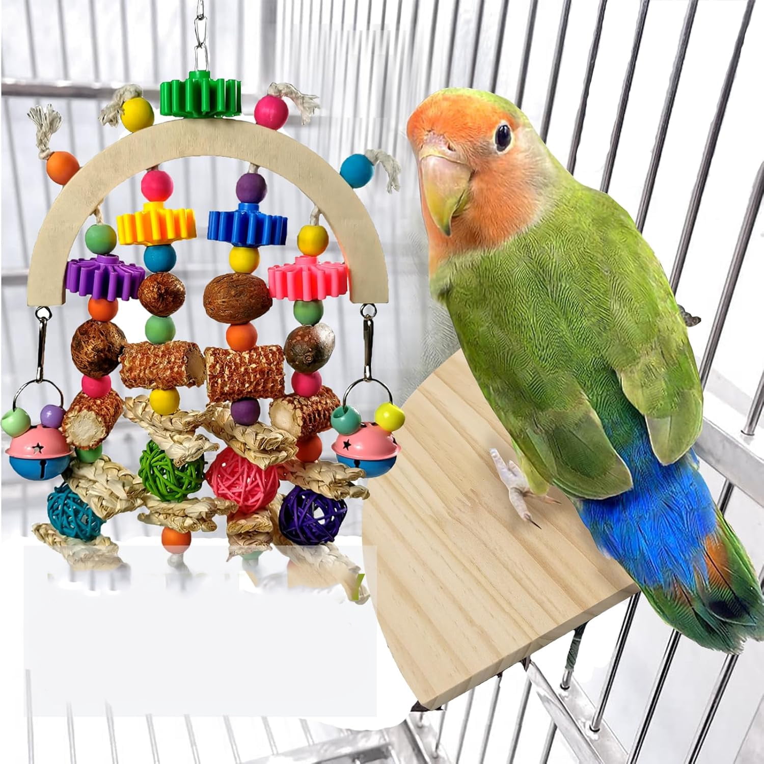 Bird Toys - Natural Corncob Wooden Mango Solid Chew Toys for Parrots