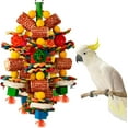 thumbnail image 1 of Bird Toys, Parrot Toys for Large Birds,Natural Corn cob and Loofah Slices Bird chew Toys for African Grey Parrots, Macaws, Cockatoos, Amazon Parrot and other Small and Medium-Sized Parrot (Colorful), 1 of 6