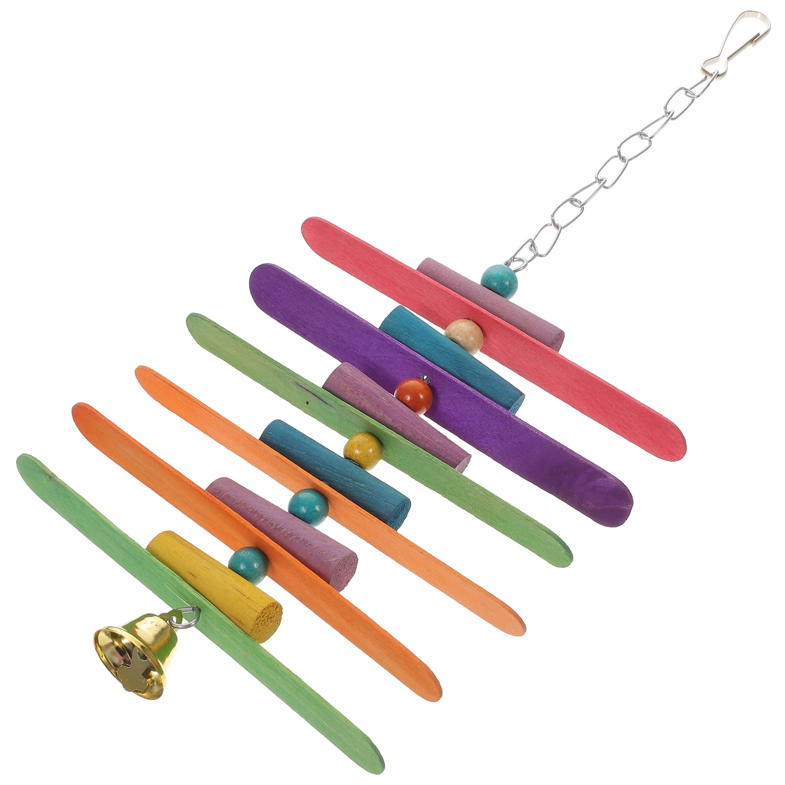 Bird Toys for Cage Parakeets Rotating Birdcage Safety Wood Parrot Molar