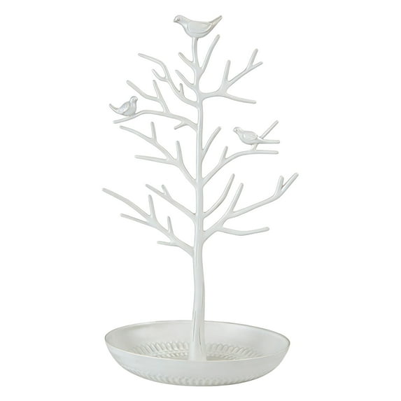 Bird Tree Stand Jewelry Display, Nostalgic Artificial Candy Tree Themed Desktop Decoration Earring Holder, Bird Tree Jewelry Stand, Metal Earring Display Holder