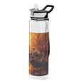 thumbnail image 1 of Bird Trees Forest Pool Leaves Sports Water Bottle Portable Travel Mug 32oz BPA Free Leak Proof Straw Transparent Tritan for Gym Yoga Cycling Camping, 1 of 7