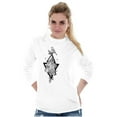 thumbnail image 1 of Bird Triangle Rose Floral Spiritual Women Plus Size Long Sleeve Graphic Tee Brisco Brands 3X, 1 of 5