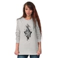 thumbnail image 1 of Bird Triangle Rose Floral Spiritual Women's Long Sleeve T Shirt Brisco Brands X, 1 of 6
