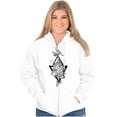 thumbnail image 1 of Bird Triangle Rose Floral Spiritual Womens Plus Size Graphic Zipper Hoodie Brisco Brands 3X, 1 of 5