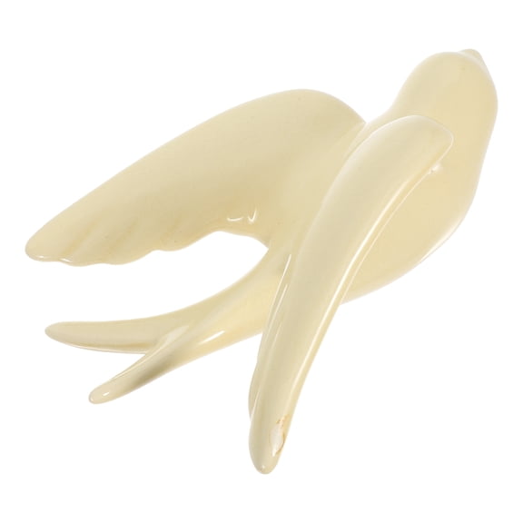 GOOHOCHY Hanging Decor Ceramic Bird Wall Decor Beige 1Pack