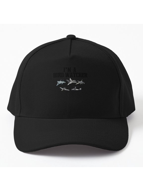Bird Watcher Baseball Hat, Jets Airshow Military Aircraft Graphic Design, Classic Cap