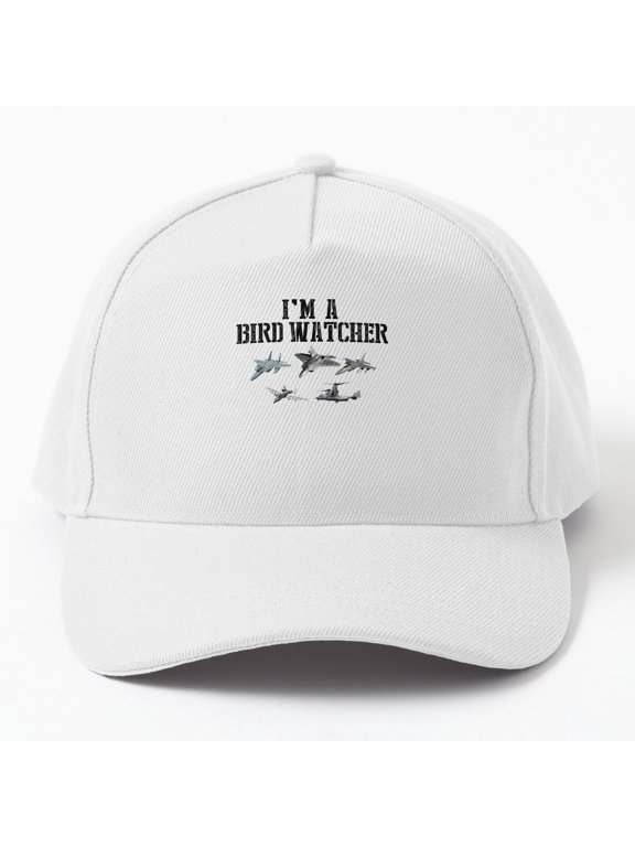 Bird Watcher Baseball Hat, Jets Airshow Military Aircraft Graphic Design, Classic Cap