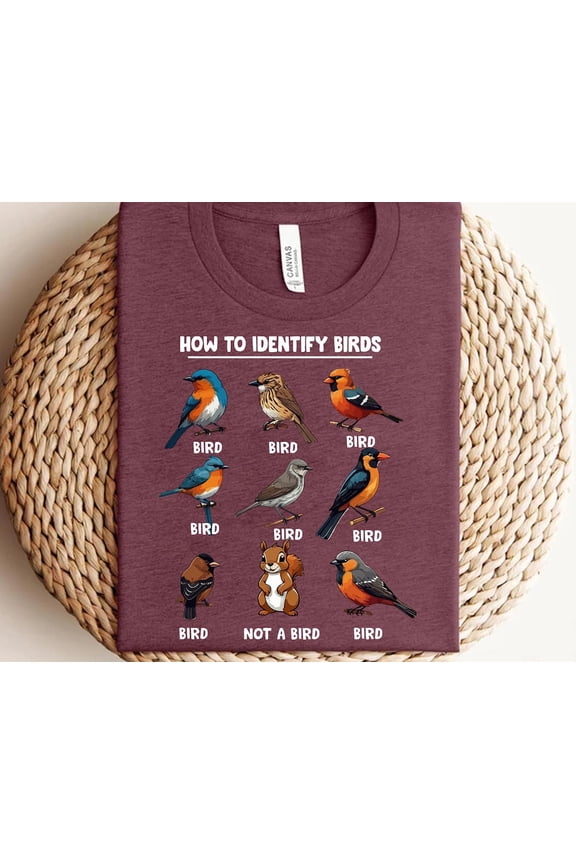 Bird Watching : How to Identify Birds, Chipmunk Design ( TSHIRT All Size S-5XL