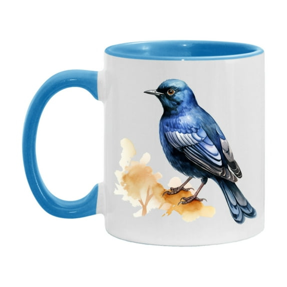 Bird Watching Mug, Malabar Whistling Thrush Song Bird Mug, 11oz or 15oz White Ceramic Coffee Mug Gift for Bird Watchers