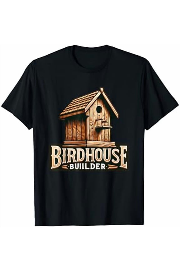 Bird Watching Wooden Birds Lover Vintage Birdhouse Builder T-Shirt