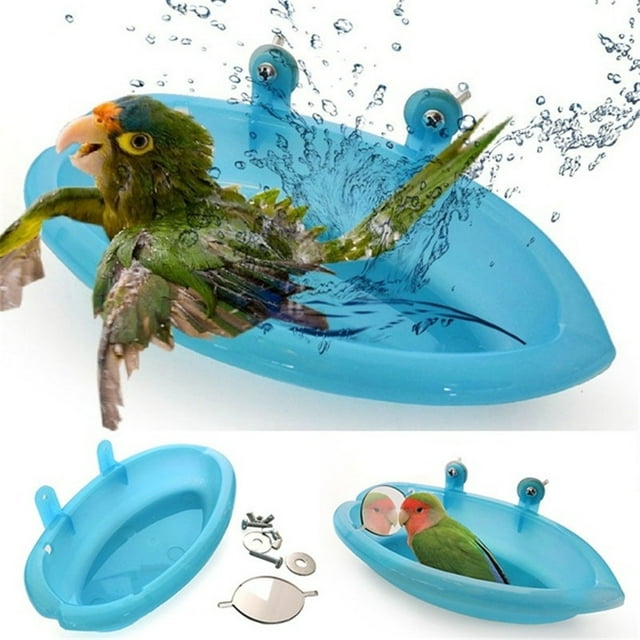 Bird Water Bath For Pet Bird Cage Hanging Bowl Hanging Shower Bathing