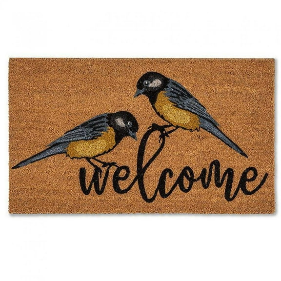 Abbott Doormat Durable Natural Coco Coir Doormat, Weather Resitant Mat Outdoor & Indoor Entrance, Home Decor Large Doormat, 18x30", Bird Welcome