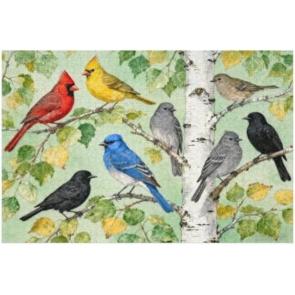 Bird Whispers of Spring 500 Piece Jigsaw Puzzle for Adults, Unique Landscape Craft, Challenging Brain Teaser, Educational Family Fun & Home Decor Activity