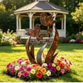 thumbnail image 1 of Bird & Wildflower Metal Garden Stake, Rustic Decorative Outdoor Plant Art Stake, Bird Floral Pattern Garden Ornament for Lawn Patio Flower Bed Planters 1PCS, 1 of 6